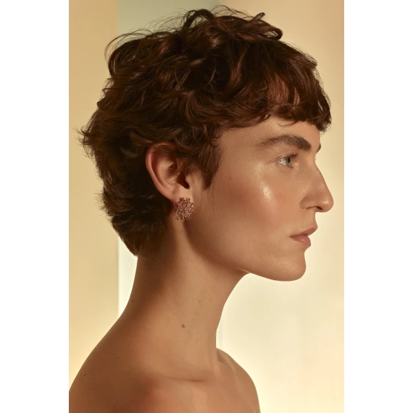 Scanlan Theodore Small Cascade Studs in Light Rose | Earrings | Coveti