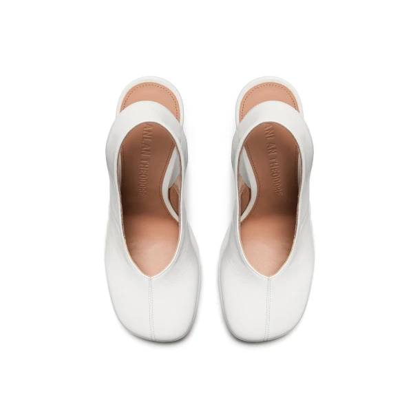 Scanlan Theodore Square Toe Slingback 9.5 in Cloud | Heels | Coveti