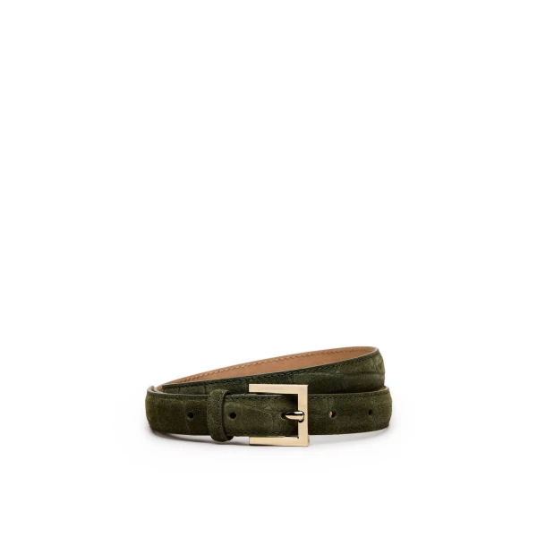Scanlan Theodore Squared Buckle Belt 2 cm in Jungle | Belts | Coveti
