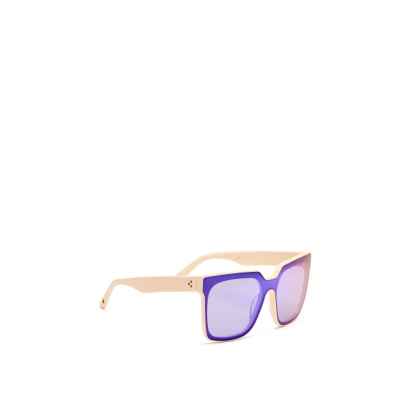 Scanlan Theodore Squared Sunglasses in Cream Purple | Sunglasses | Coveti