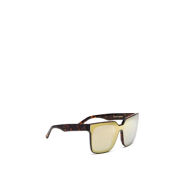 Scanlan Theodore Squared Sunglasses in Tortoise Gold | Sunglasses | Coveti