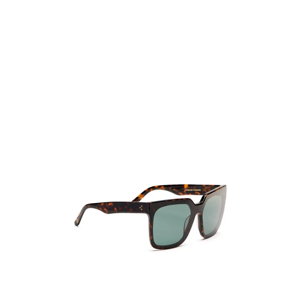 Scanlan Theodore Squared Sunglasses in Tortoise Green | Sunglasses | Coveti