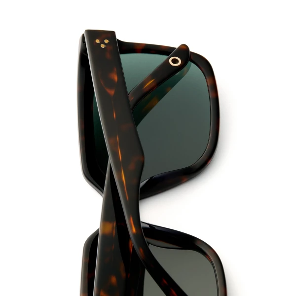 Scanlan Theodore Squared Sunglasses in Tortoise Green | Sunglasses | Coveti