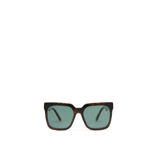 Scanlan Theodore Squared Sunglasses in Tortoise Green | Sunglasses | Coveti