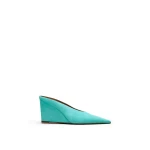 Scanlan Theodore Suede Mule Wedge 9.5 in Opal
