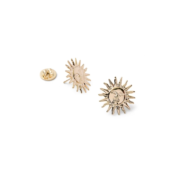 Scanlan Theodore Sun Studs in Light Gold | Earrings | Coveti