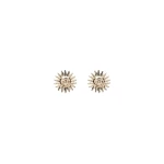 Scanlan Theodore Sun Studs in Light Gold | Earrings | Coveti