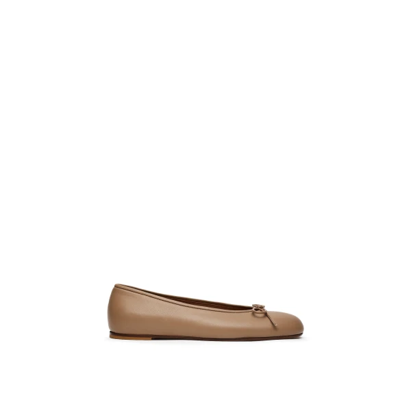 Tailored Ballet Flat in Sable