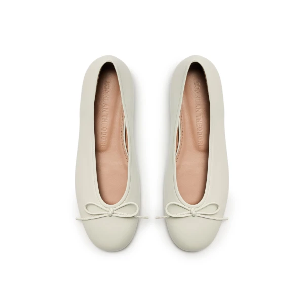 Scanlan Theodore Tailored Ballet Flat in Stone | Flats | Coveti