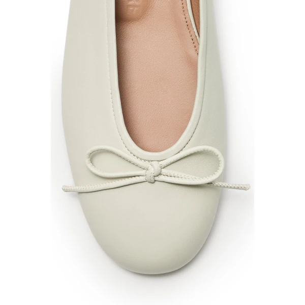 Scanlan Theodore Tailored Ballet Flat in Stone | Flats | Coveti