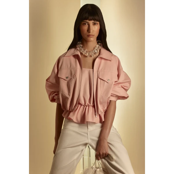 Scanlan Theodore Tech Bomber in Pink | Jackets | Coveti