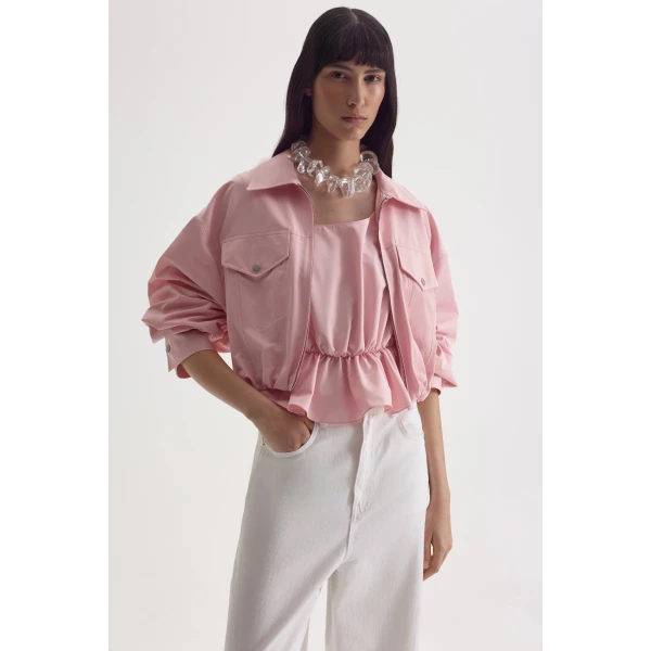 Scanlan Theodore Tech Bomber in Pink | Jackets | Coveti
