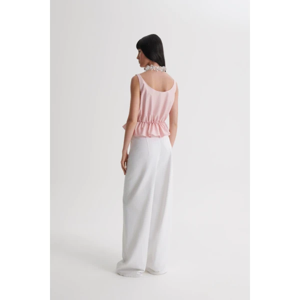 Scanlan Theodore Tech Peplum Top in Pink | Tops | Coveti
