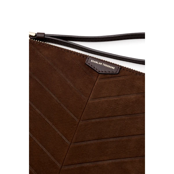 Scanlan Theodore The Athos Flat Pouch in Caffe | Clutch Bags | Coveti