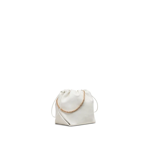 Scanlan Theodore The Leather Drawstring Bag in Parchment | Bucket Bags | Coveti