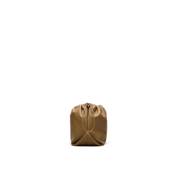 Scanlan Theodore The Leather Drawstring Bag in Sandstone | Bucket Bags | Coveti