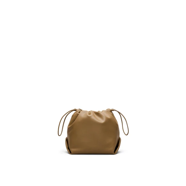Scanlan Theodore The Leather Drawstring Bag in Sandstone | Bucket Bags | Coveti