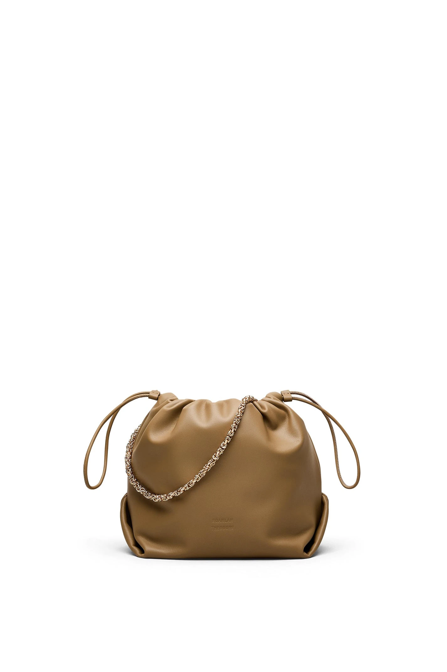 Scanlan Theodore The Leather Drawstring Bag in Sandstone Scanlan Theodore The Leather Drawstring Bag in Sandstone | Bucket Bags | Coveti