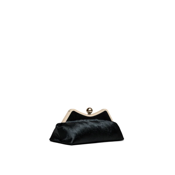 Scanlan Theodore The Lip Frame Clutch in Black | Clutch Bags | Coveti