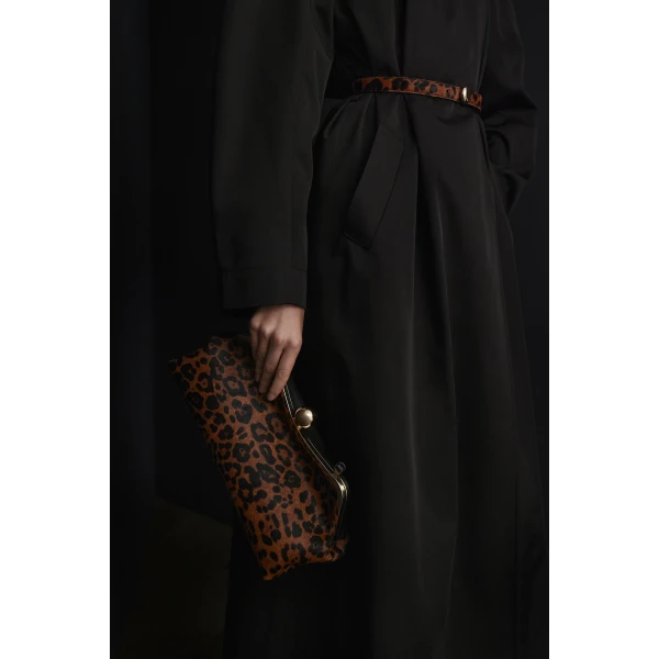 Scanlan Theodore The Lip Frame Clutch in Sahara Print | Clutch Bags | Coveti