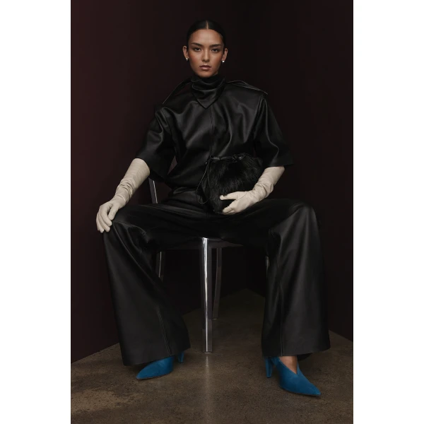Scanlan Theodore The Toscana Drawstring Bag in Black | Bucket Bags | Coveti