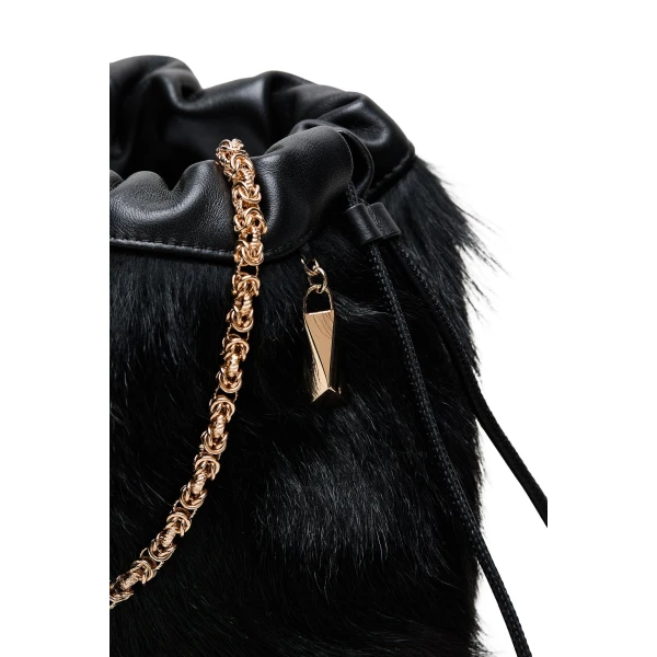 Scanlan Theodore The Toscana Drawstring Bag in Black | Bucket Bags | Coveti
