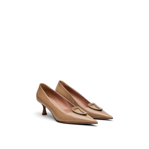 Scanlan Theodore Triangle Frame Pump 6 in Caramel | Heels | Coveti