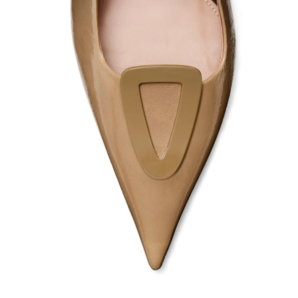 Scanlan Theodore Triangle Frame Pump 6 in Caramel | Heels | Coveti