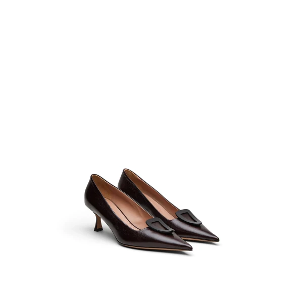 Scanlan Theodore Triangle Frame Pump 6 in Mogano | Heels | Coveti