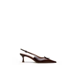 Scanlan Theodore Triangle Frame Slingback 6 in Almond | Heels | Coveti