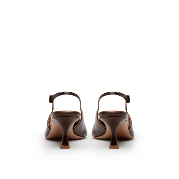 Scanlan Theodore Triangle Frame Slingback 6 in Almond | Heels | Coveti