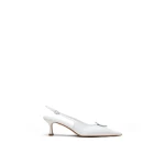 Scanlan Theodore Triangle Frame Slingback 6 in White | Heels | Coveti