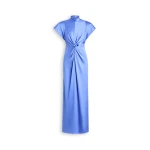 Scanlan Theodore Turban Gown in Blue Bird | Evening Gowns | Coveti