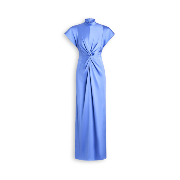 Scanlan Theodore Turban Gown in Blue Bird | Evening Gowns | Coveti