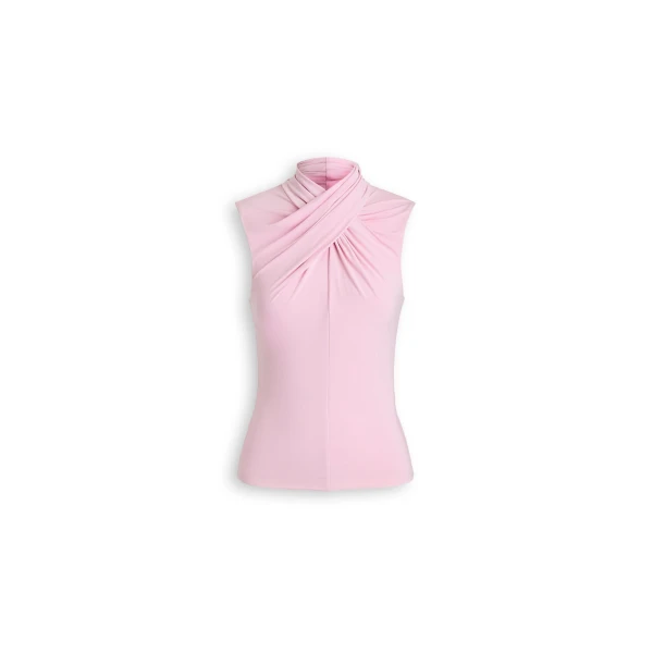 Scanlan Theodore Turban Sleeveless Top in Pink | Tops | Coveti