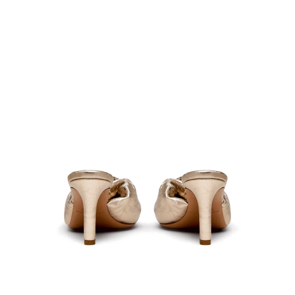 Scanlan Theodore Turban Twist Mule 8 in Light Gold