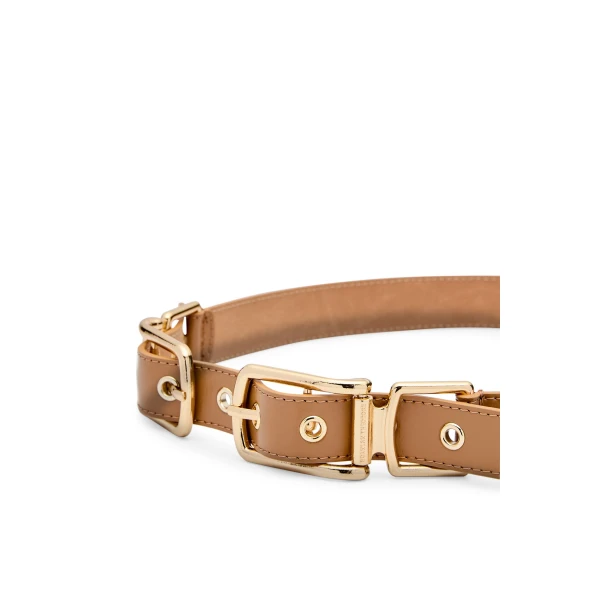 Scanlan Theodore Twin Saddle Buckle Belt 2.5 in Bronze | Belts | Coveti
