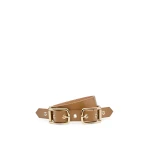Scanlan Theodore Twin Saddle Buckle Belt 2.5 in Bronze | Belts | Coveti