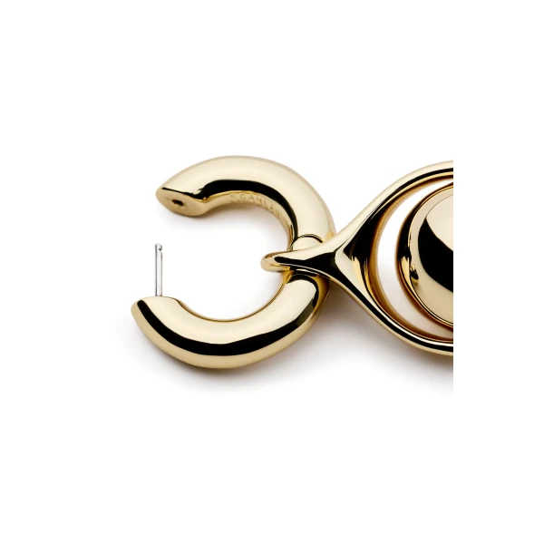 Scanlan Theodore Wishbone Huggie Earrings in Light Gold