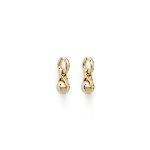Scanlan Theodore Wishbone Huggie Earrings in Light Gold