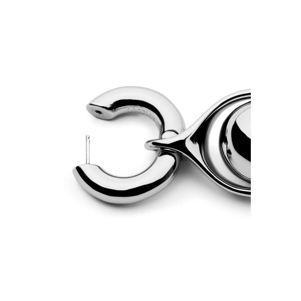Scanlan Theodore Wishbone Huggie Earrings in Silver | Earrings | Coveti