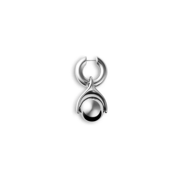 Scanlan Theodore Wishbone Huggie Earrings in Silver | Earrings | Coveti