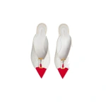 Schiaparelli Keyhole Sandals in White | Sandals | Coveti