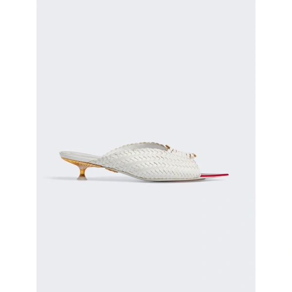 Schiaparelli Keyhole Sandals in White | Sandals | Coveti