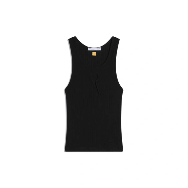 Keyhole Tank Top in Black
