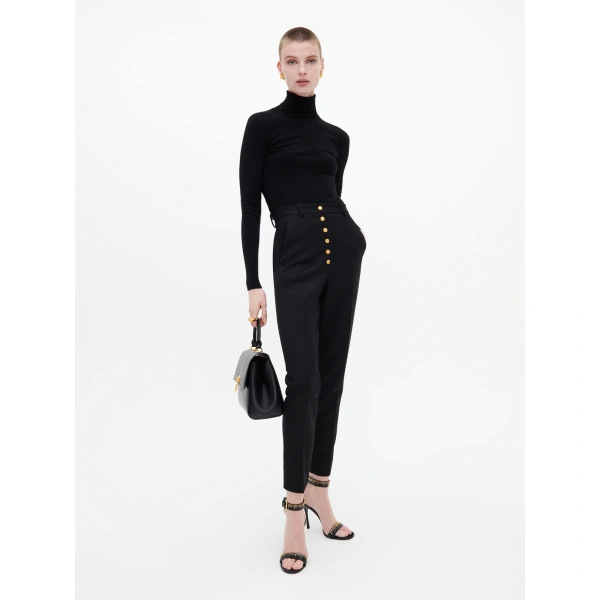 Schiaparelli Measuring Tape Sandals in Black with Anatomical Heel | Sandals | Coveti