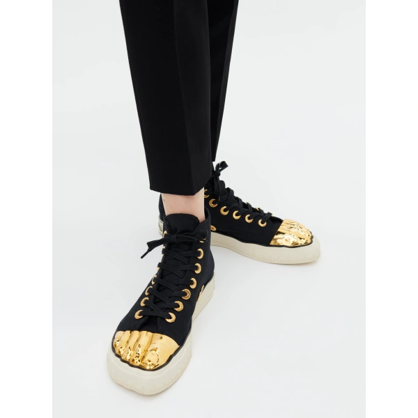 Schiaparelli Trompe L'Oeil Sneakers in Black | Sneakers | Coveti