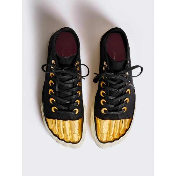Schiaparelli Trompe L'Oeil Sneakers in Black | Sneakers | Coveti