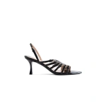 Sebastian Milano Afrodite Sandal in Black Patent | Sandals