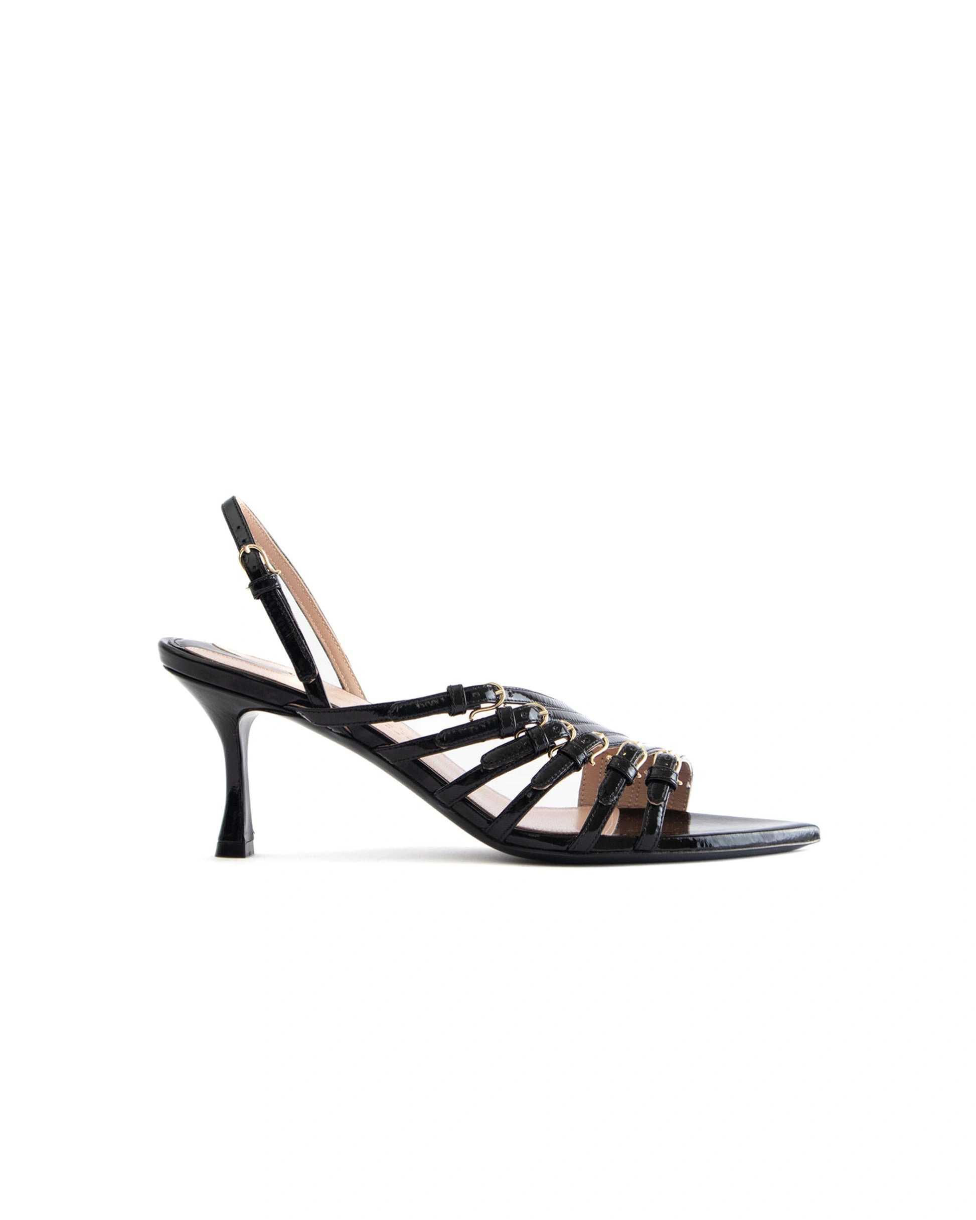Sebastian Milano Afrodite Sandal Black Patent Sebastian Milano Afrodite Sandal in Black Patent | Sandals